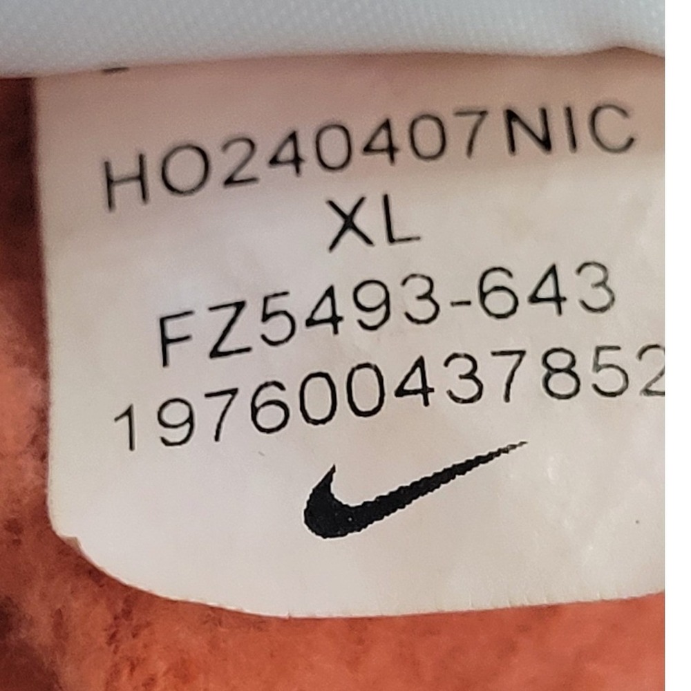 Tye dye Hoodie Nike Sportswear Club Fleece Orange Rust Mens XL
 FZ5493-643 - Picture 8 of 9